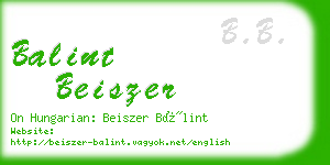 balint beiszer business card